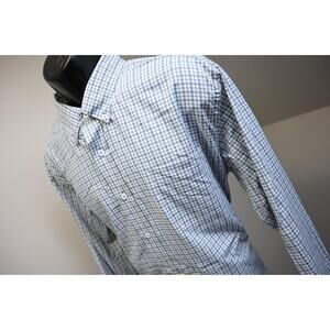 Onward Reserve Bear Dress Shirt Tailored Fit Stretch Long Sleeve Plaid Mens 2XL